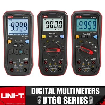 UNI-T UT60S UT60BT UT60EU Цифровые Мультиметры 1000V AC DC Вольтметр Амперметр Истинный Частотомер Тестер температуры конденсатора