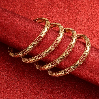 Браслеты из Эфиопского золота для женщин, Ювелирные изделия из Дубая, Африканские Глянцевые Браслеты, Свадебная цепочка для рук