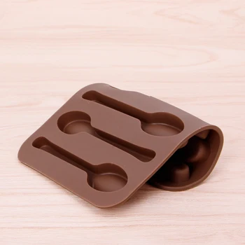 Силиконовая форма для выпечки, дизайн ложки, декор формы для шоколадного торта, печенья, конфет, желе