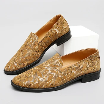 Высококачественные модные мужские модельные туфли с острым носком, Большой размер 48, Кожаная обувь для пар, лоферы, роскошная дизайнерская повседневная обувь