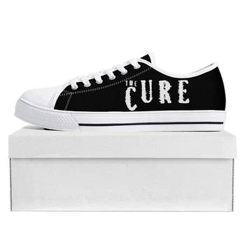 Высококачественные кроссовки Cure Rock группы The Robert Smith с низким берцем, мужские женские подростковые парусиновые кроссовки, обувь на заказ, белая